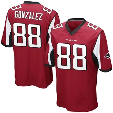 Men's Tony Gonzalez Atlanta Falcons Game Red Team Color Jersey