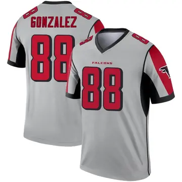 Men's Tony Gonzalez Atlanta Falcons Legend Inverted Silver Jersey