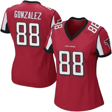 Women's Tony Gonzalez Atlanta Falcons Game Red Team Color Jersey