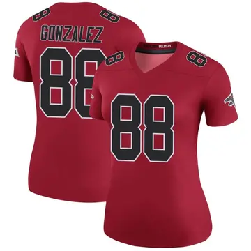 Women's Tony Gonzalez Atlanta Falcons Legend Red Color Rush Jersey